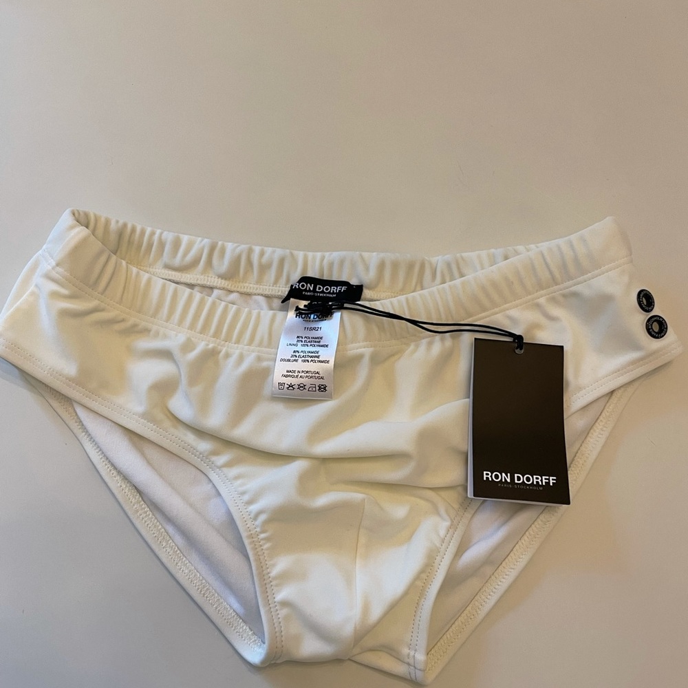 Ron Dorff Swim Briefs Size Medium WHITE